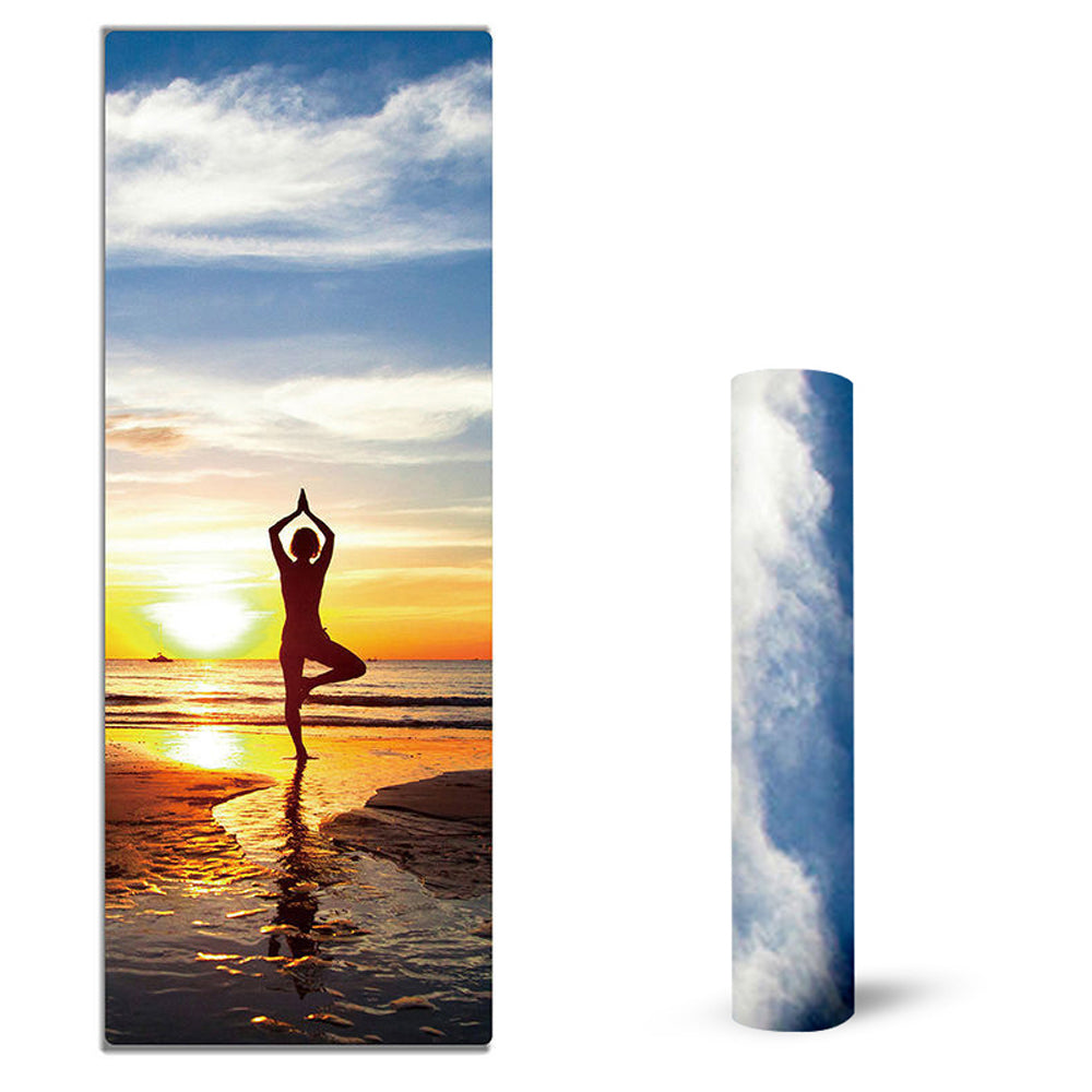 Suede TPE Yoga Mat Eco Friendly Non SlipWorkout Mat for Yoga Pilates Home Fitness