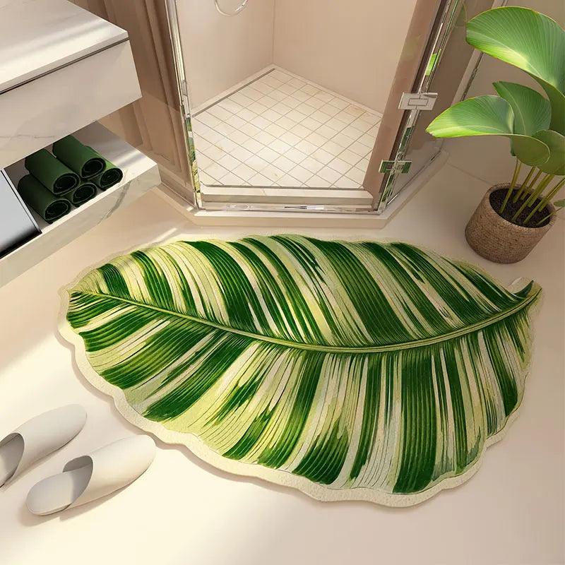 Green Super Absorbent PVC Drying Mat Bathroom Door Mat Eco-friendly Mat Non-slip Balcony Mat Anti-fouling Decorative Rug Cushion
